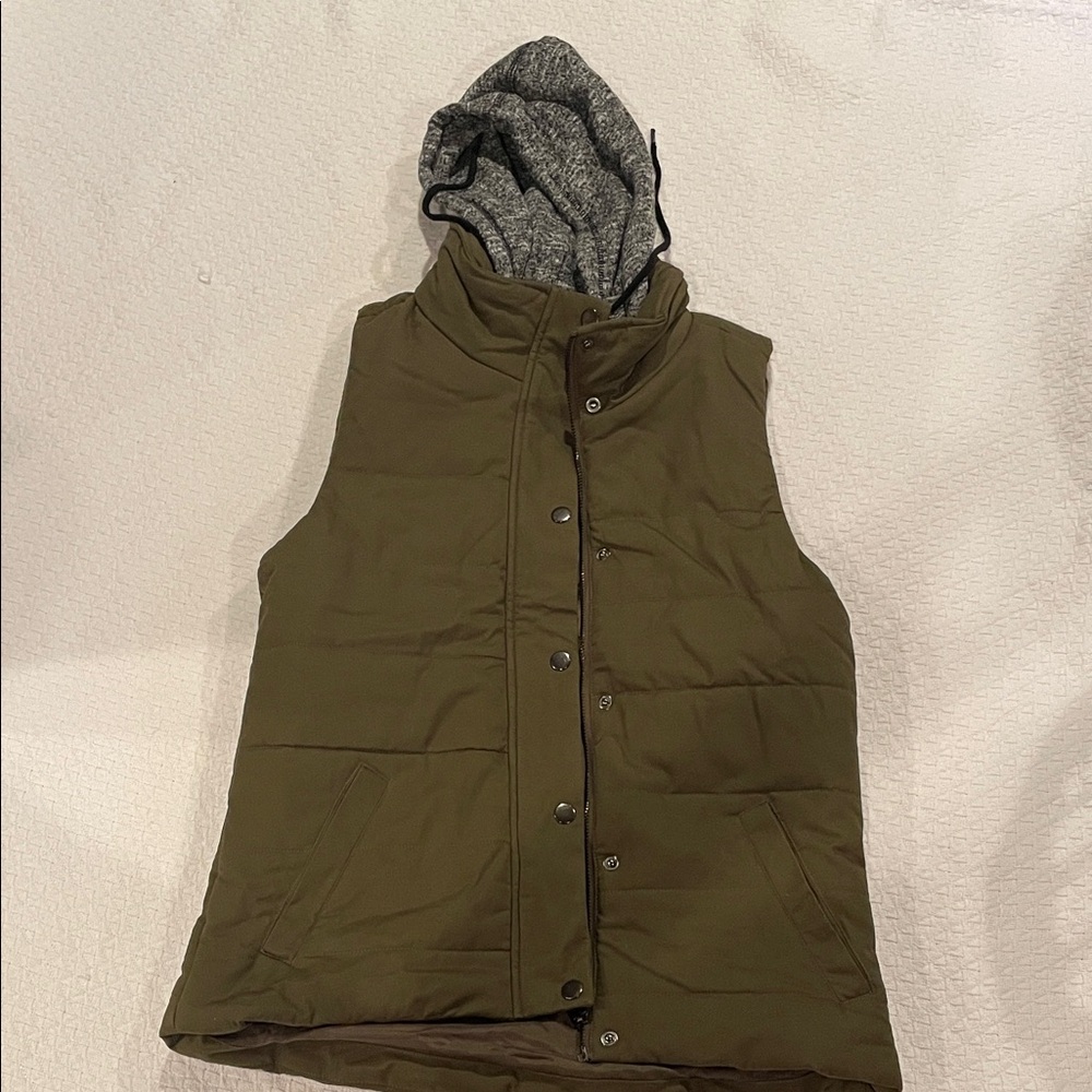 Love Tree Olive Quilted Vest